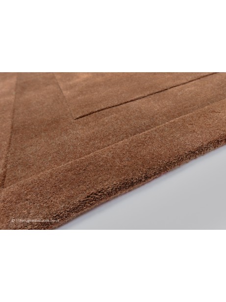 Monza Brown Plain Wool Large Rug | The Rugs Warehouse
