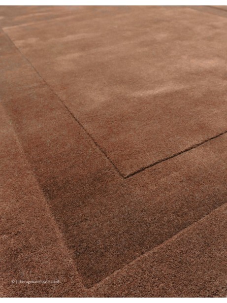 Monza Brown Plain Wool Large Rug | The Rugs Warehouse