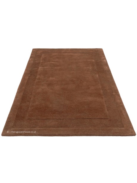 Monza Brown Plain Wool Large Rug | The Rugs Warehouse