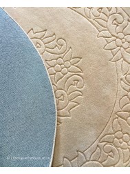 Royale Aubusson Beige Circle Rug - Thumbnail - 7