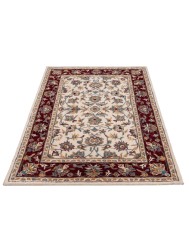 Herat Cream Dark Red Rug - Thumbnail - 2