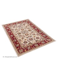 Herat Cream Red Rug - Thumbnail - 3