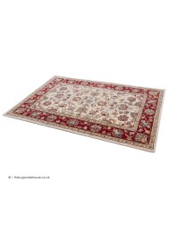 Herat Cream Red Rug - Thumbnail - 8