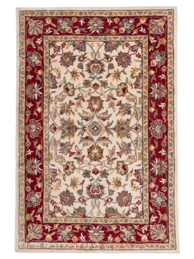 Herat Cream Red Rug - 9