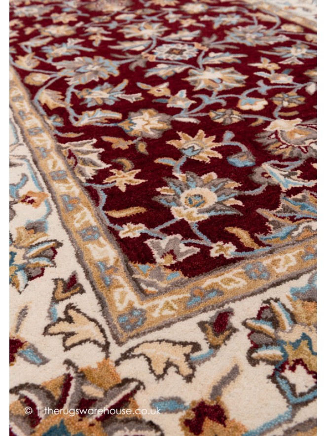 Herat Dark Red Rug - 6