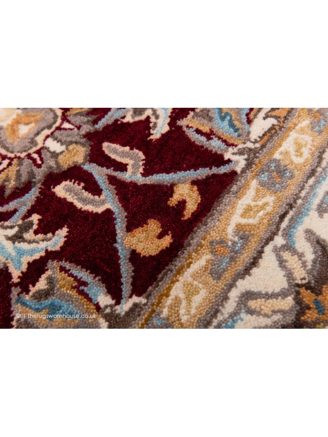 Herat Dark Red Rug - 7
