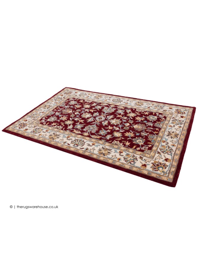Herat Dark Red Rug - 8