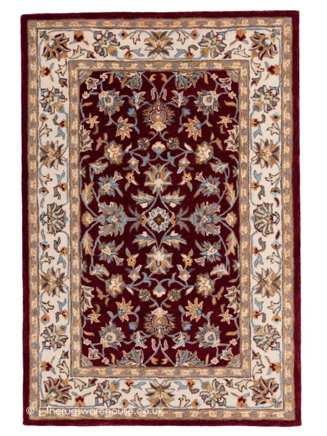 Herat Dark Red Rug - 9