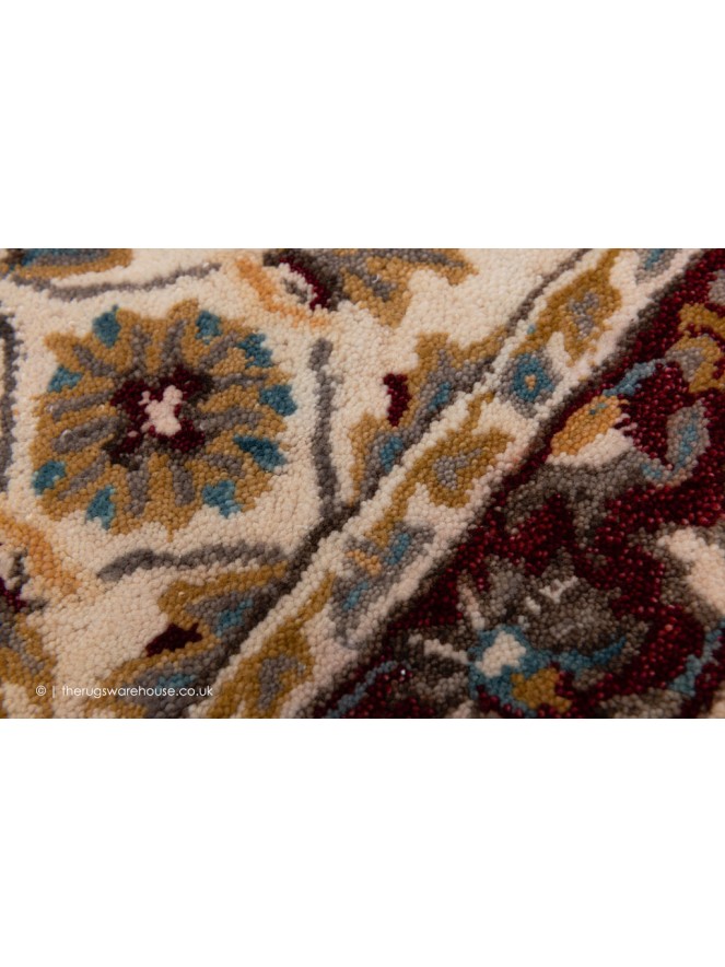 Herat Cream Dark Red Runner - 7