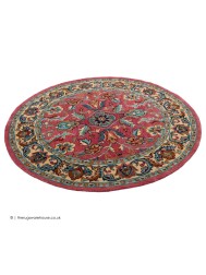 Amarna Pink Circle Rug - Thumbnail - 7
