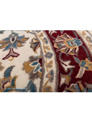 Herat Cream Dark Red Circle Rug - Thumbnail - 6