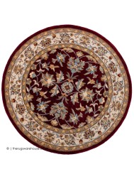 Herat Dark Red Circle Rug - Thumbnail - 2