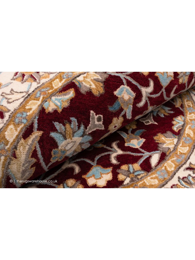 Herat Dark Red Circle Rug - 4