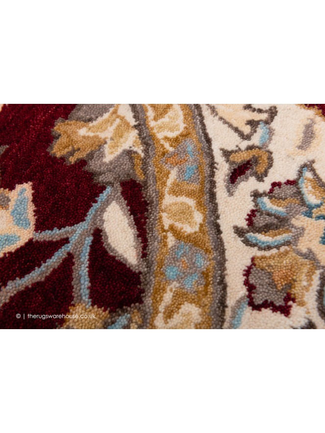 Herat Dark Red Circle Rug - 6