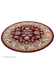 Herat Dark Red Circle Rug - Thumbnail - 7