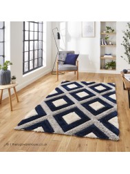 Maroa Grey Navy Rug - Thumbnail - 2