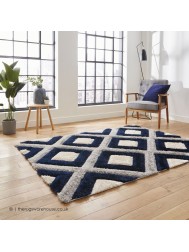 Maroa Grey Navy Rug - Thumbnail - 3