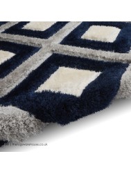 Maroa Grey Navy Rug - Thumbnail - 4