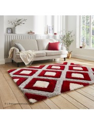 Maroa Grey Red Rug - Thumbnail - 3