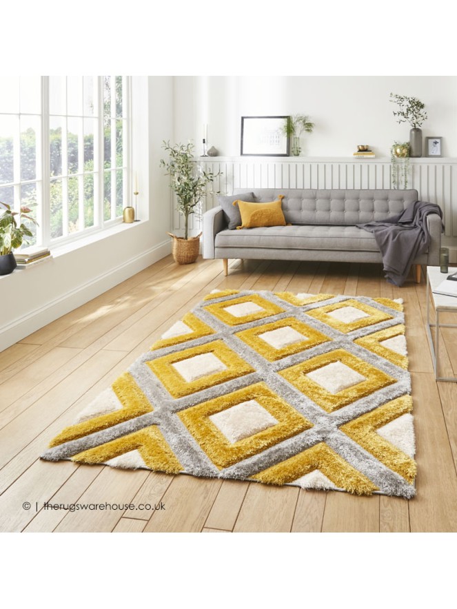 Maroa Grey Yellow Rug - 2