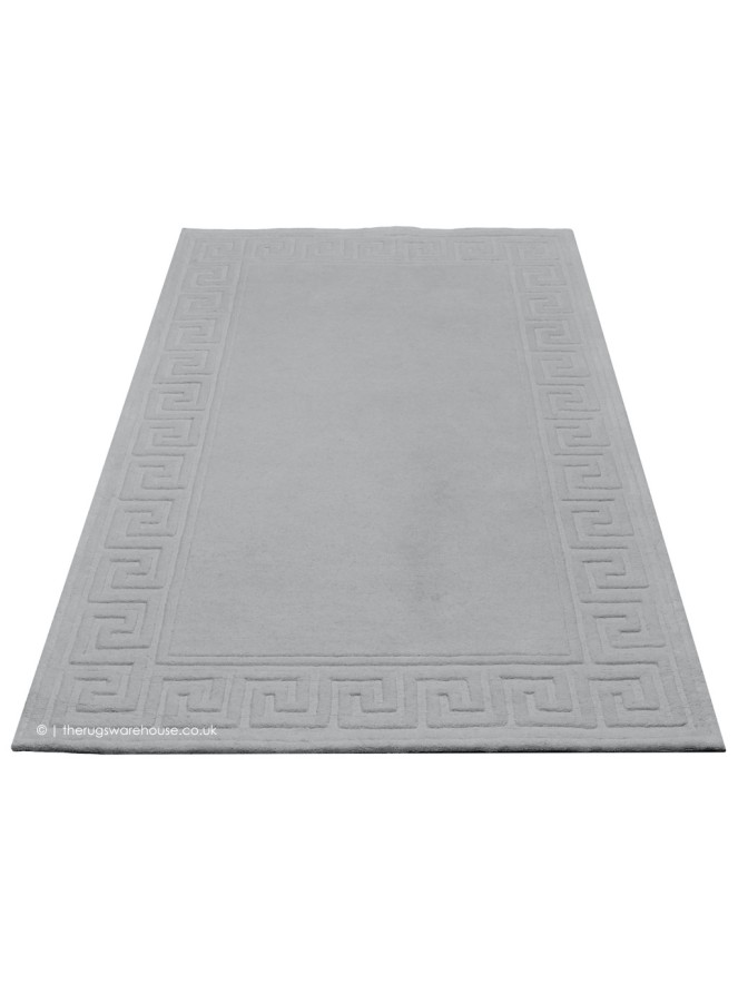 Vetrina Greek Key Silver Rug - 9