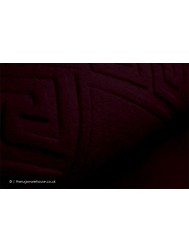 Vetrina Greek Key Aubergine Rug - Thumbnail - 4