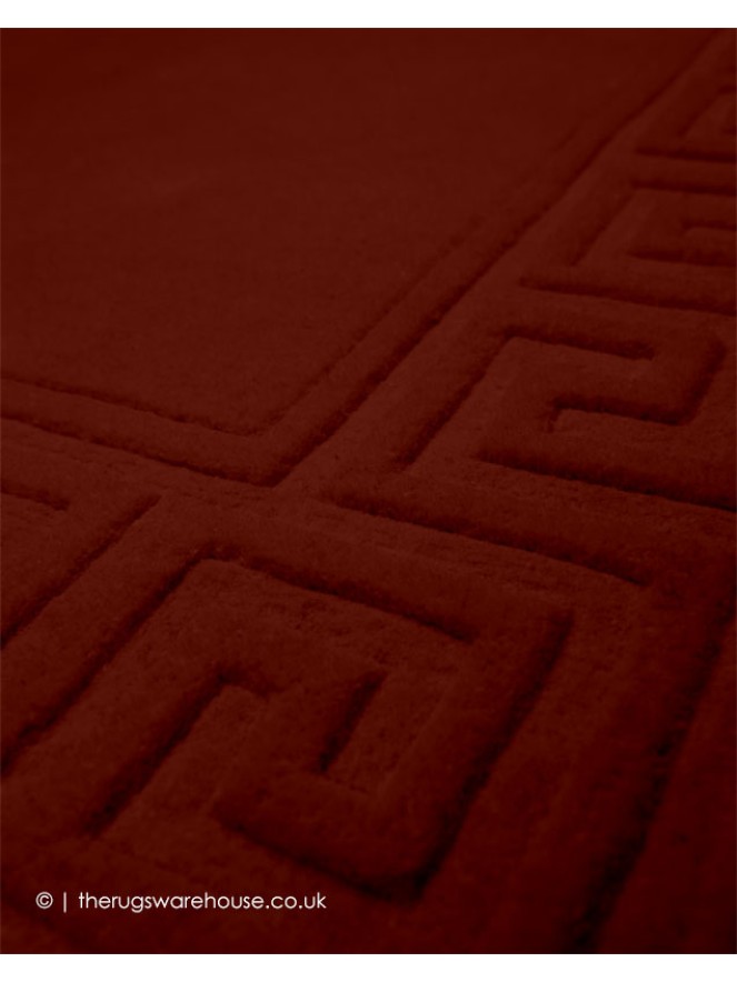 Vetrina Greek Key Burgundy Rug - 5