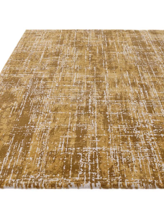 Kuza Abstract Gold Rug - 6