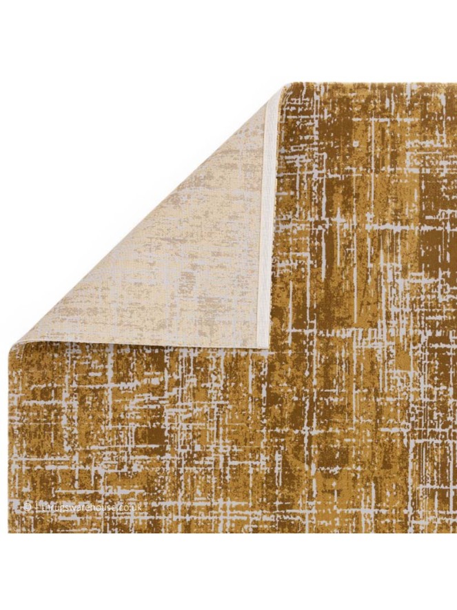 Kuza Abstract Gold Rug - 5