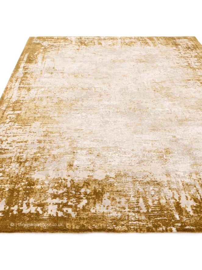 Kuza Border Gold Rug - 6