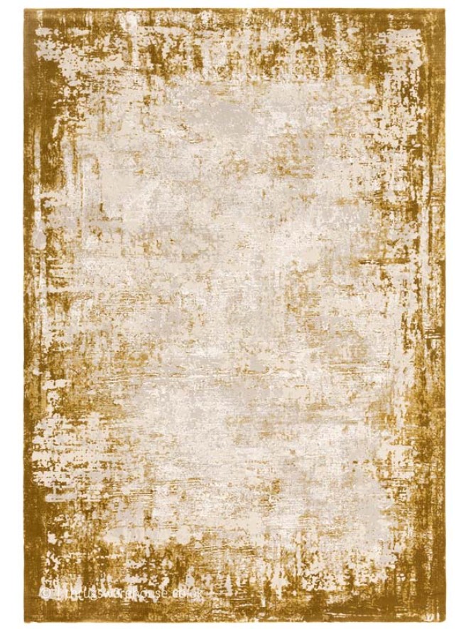 Kuza Border Gold Rug - 7