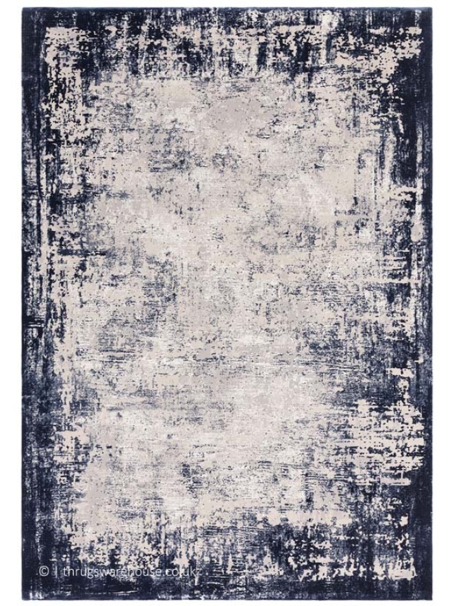 Kuza Border Navy Rug - 7