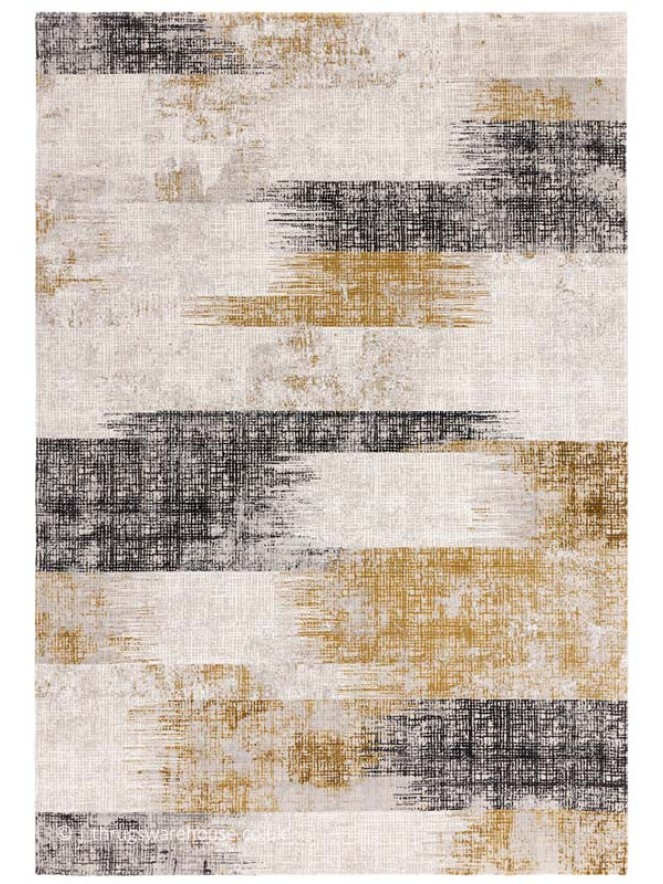 Kuza Lines Gold Rug - 7