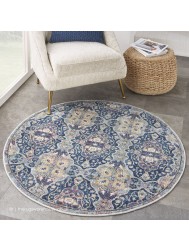 Ankara Tarkan Blue Circle Rug - Thumbnail - 2