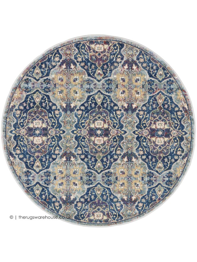 Ankara Tarkan Blue Circle Rug - 6