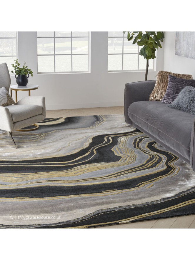 Prismatic Charcoal Grey Rug - 5