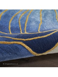 Prismatic Blue Gold Rug - Thumbnail - 6