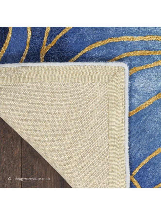 Prismatic Blue Gold Rug - 7