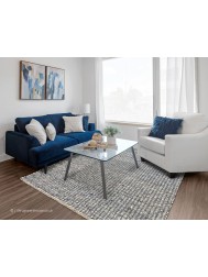 Wellington Blue Light Grey Rug - Thumbnail - 2