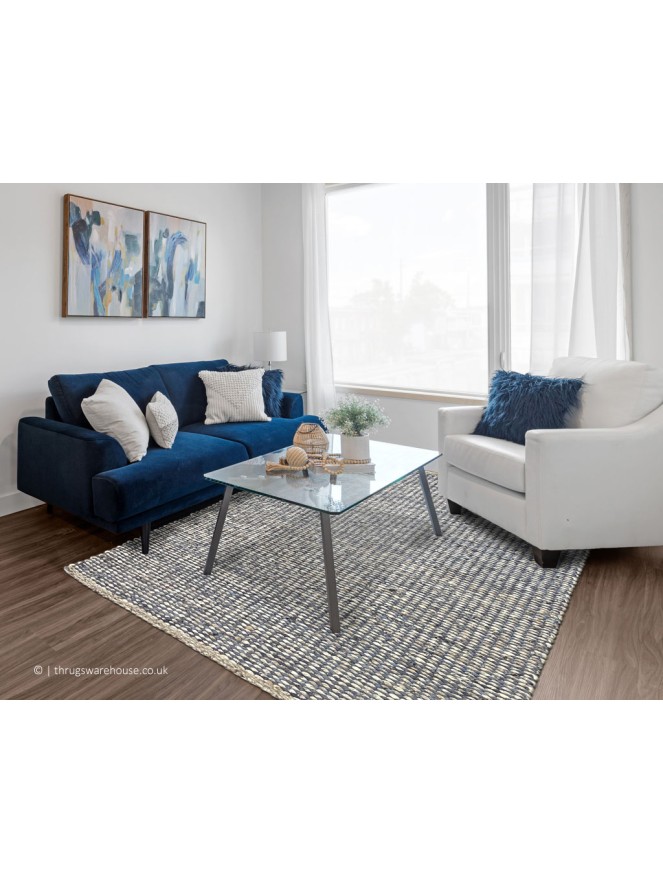 Wellington Blue Light Grey Rug - 2