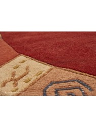 Manali Red Circle Rug - Thumbnail - 3