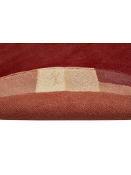 Manali Red Circle Rug - Thumbnail - 4