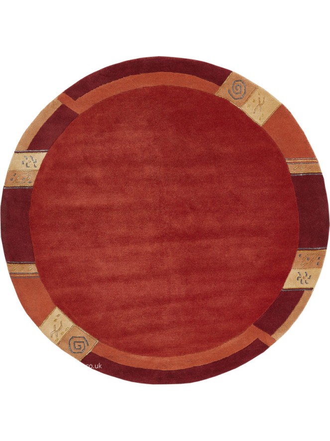 Manali Red Circle Rug - 8