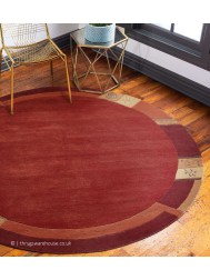 Manali Red Circle Rug - Thumbnail - 2