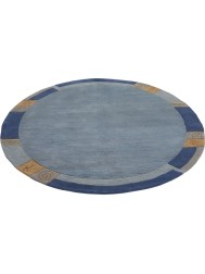 Manali Blue Circle Rug - Thumbnail - 8