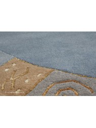 Manali Blue Circle Rug - Thumbnail - 4