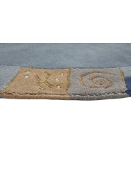 Manali Blue Circle Rug - Thumbnail - 6