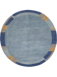 Manali Blue Circle Rug - Thumbnail - 9