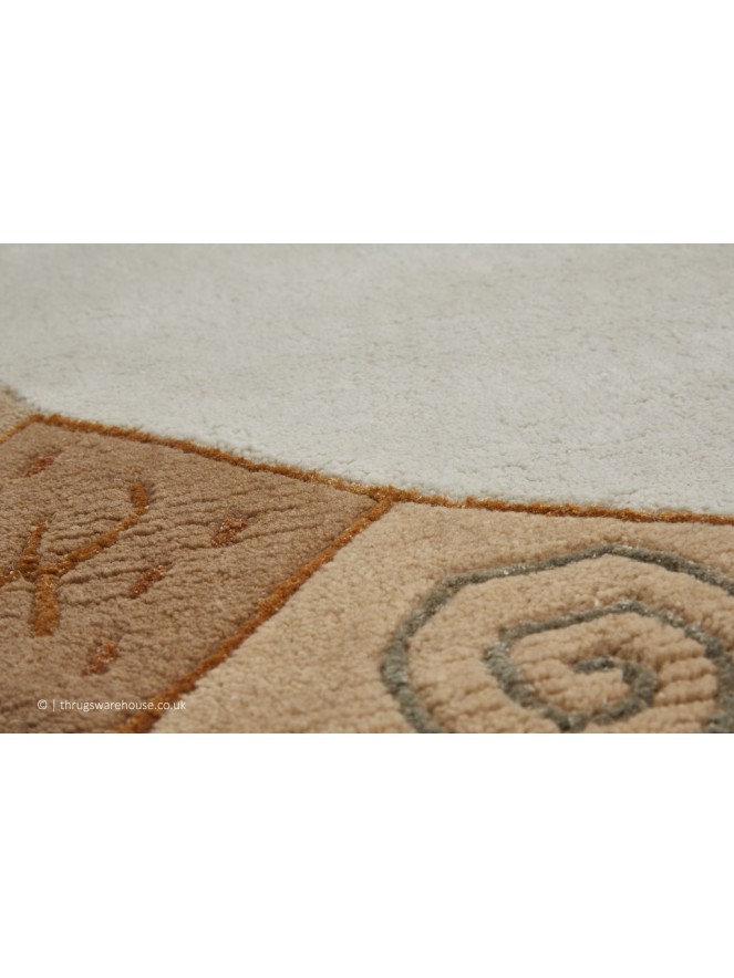 Manali Beige Circle Rug - 3