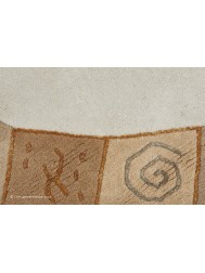 Manali Beige Circle Rug - Thumbnail - 6